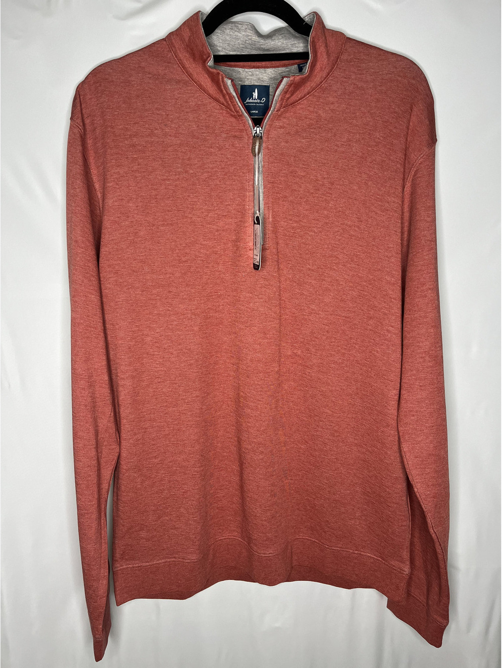 NWT Johnnie-O Men's Red/1/4 Zip Sully Snapper Pullover Size Large